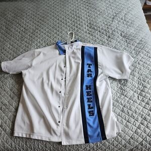 Nike North Carolina Tar Heels White and Blue Tar Heels Button-Up Jersey